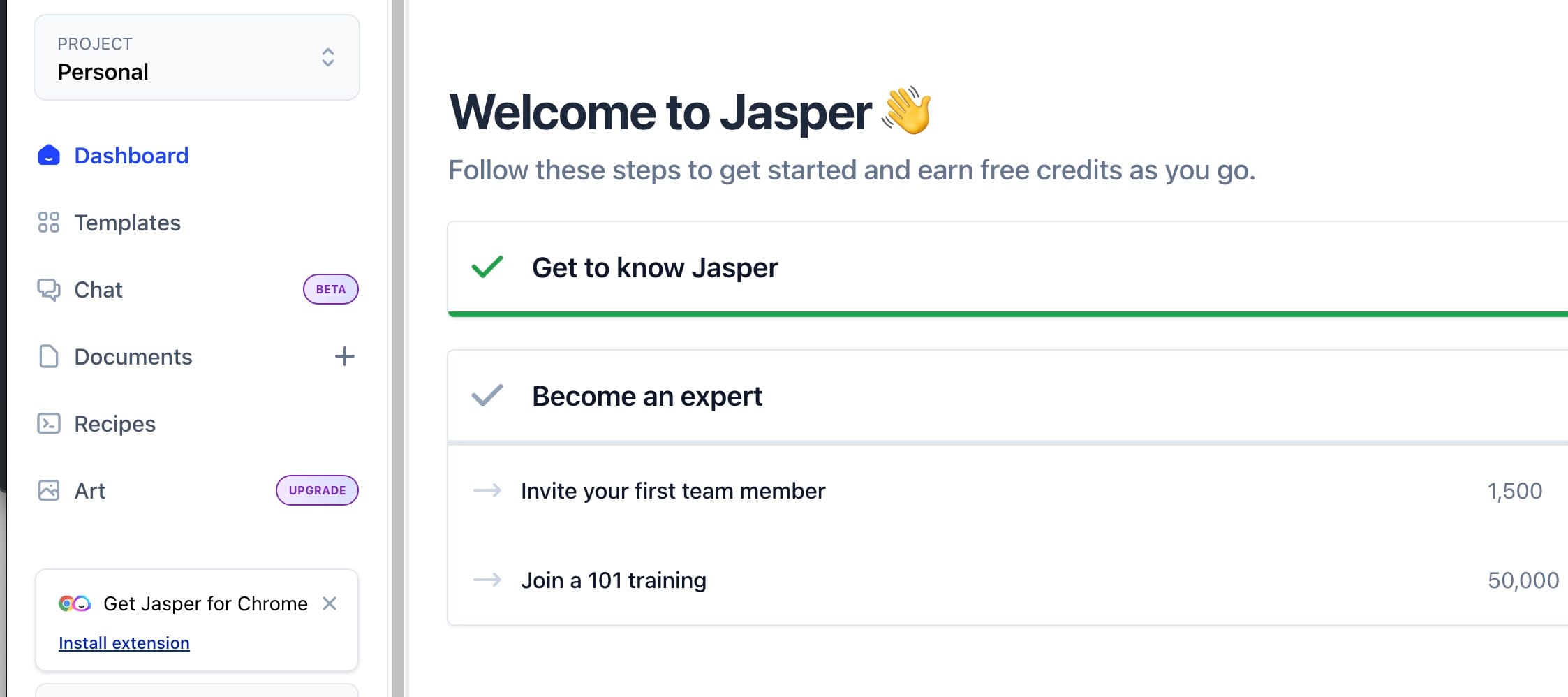 Screenshot di Jasper