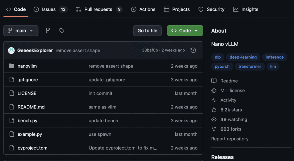 nano‑vLLM su GitHub