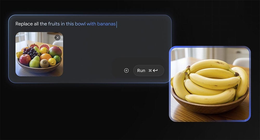 Screenshot di Google Nano Banana
